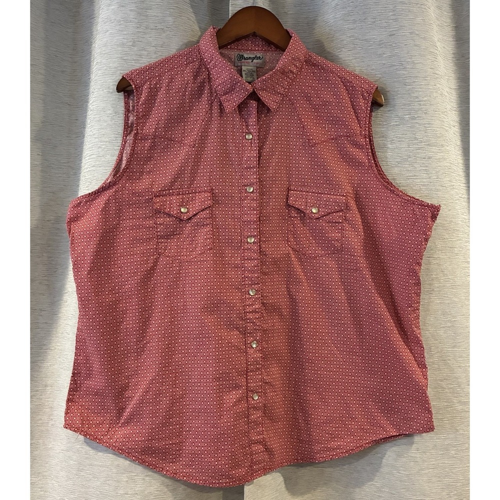 Wrangler Western Women's Button Up Shirt Size‎ 3XL Red Floral